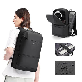 Mochila de Negócios Multifuncional Sofisticada com Compartimento Para Notebook