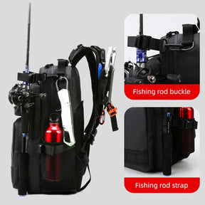 Mochila Impermeável de Pesca Multifuncional Para Camping Montanhismo