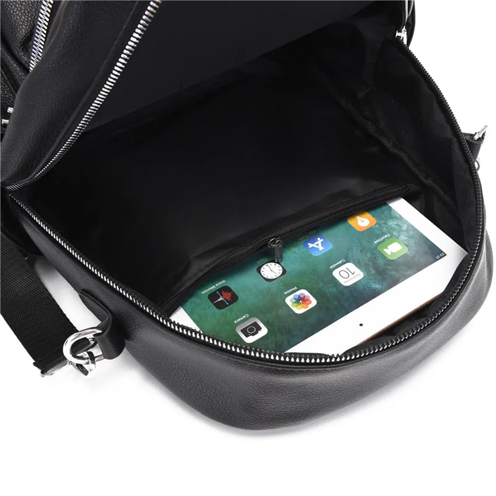 Mochila Multifuncional De Ombro Para Passeios Três Alças Bolsa De Boa Qualidade