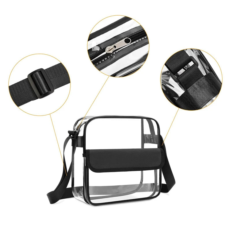 Bolsa De Ombro Praia Transparente Impermeável Para Mulheres Moda Versátil