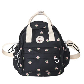 Mochila De Ombro Estampa Floral Bolsa Versátil Para Lazer Moda Feminina