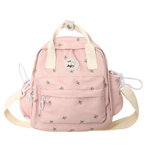 Mochila De Ombro Estampa Floral Bolsa Versátil Para Lazer Moda Feminina