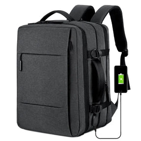 Mochila Impermeável USB com Vários Compartimentos