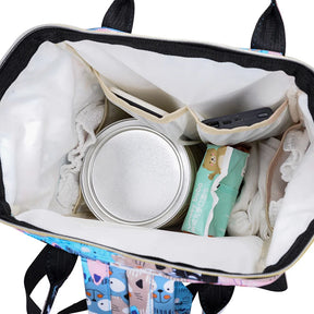 Mochila Maternidade Estampa Desenho Animado De Grande Capacidade Bolsa De Armazenamento