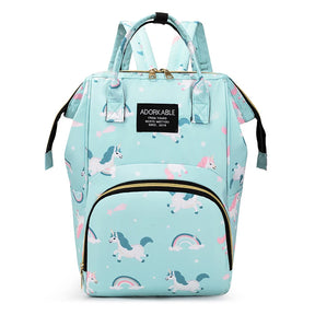 Mochila Maternidade Estampa Desenho Animado De Grande Capacidade Bolsa De Armazenamento