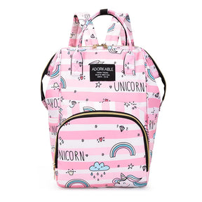 Mochila Maternidade Estampa Desenho Animado De Grande Capacidade Bolsa De Armazenamento