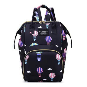Mochila Maternidade Estampa Desenho Animado De Grande Capacidade Bolsa De Armazenamento