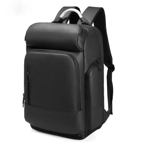 Mochila Preta Funcional Impermeável Para Negócios Carregamento USB