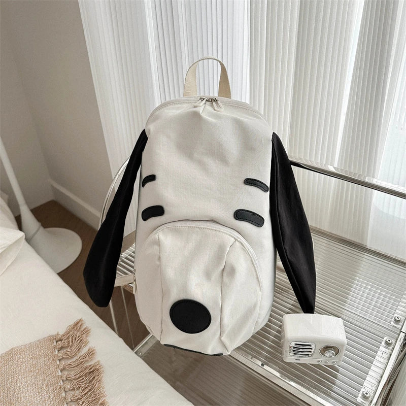 Mochila Para Lazer Design Cachorro 3D Com Orelhas Grandes Desenho Animado Moda Versátil