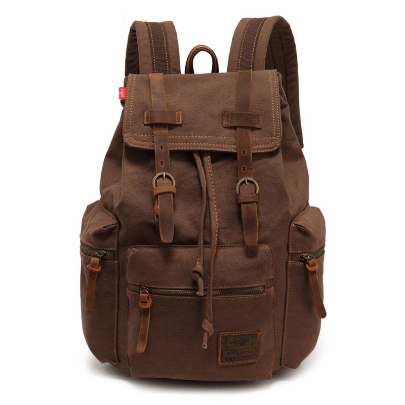 Mochila Vintage Retrô de Lona para Viagem