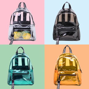 Mochila Feminina Transparente Esportiva Design Casual Bolsas Versátil