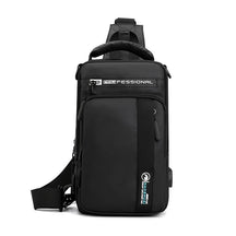 Bolsa de Ombro Masculina  Versátil com Suporte USB | Impermeável