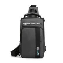 Bolsa de Ombro Masculina  Versátil com Suporte USB | Impermeável