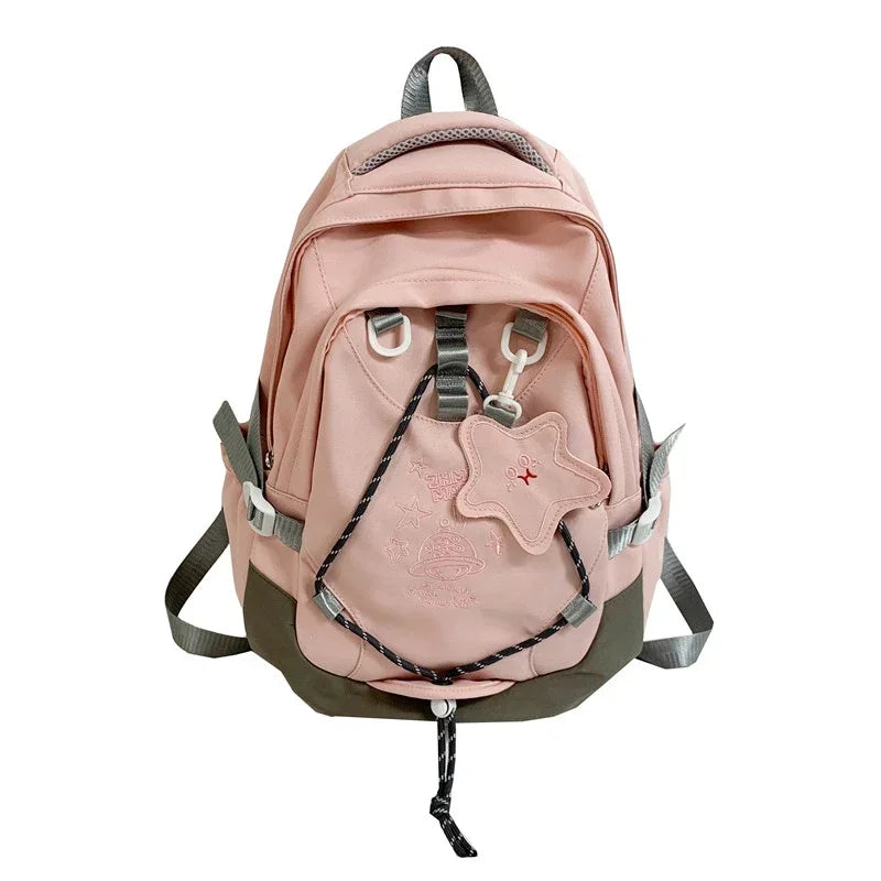 Mochila Multifuncional De Alta Qualidade Design Cordão E Bordado Bolsa Para Mulheres