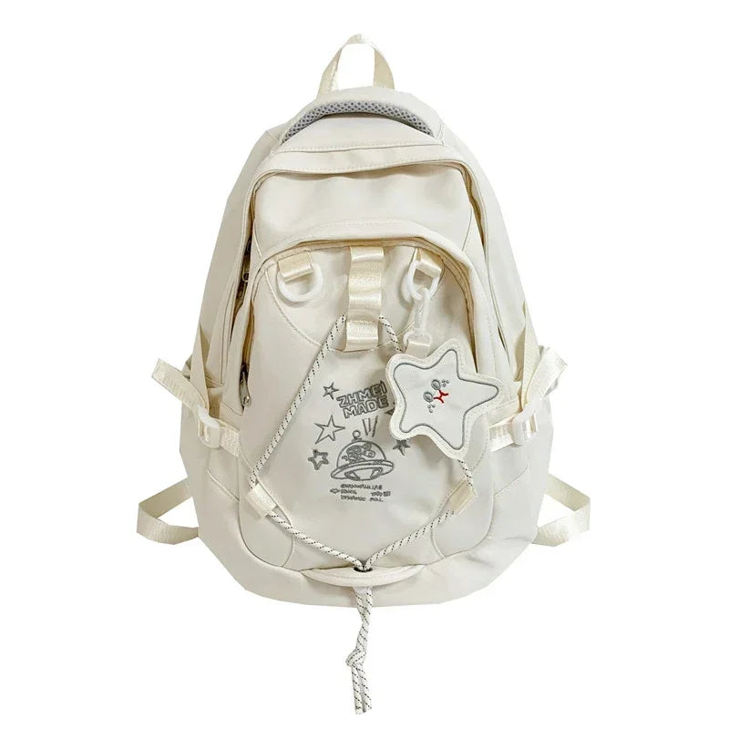 Mochila Multifuncional De Alta Qualidade Design Cordão E Bordado Bolsa Para Mulheres