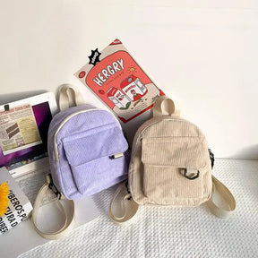 Mini mochila De Veludo Para Meninas Moda Minimalista Mochila Durável Com Alças Ajustável