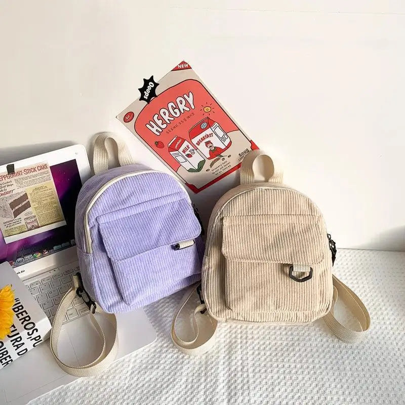 Mini mochila De Veludo Para Meninas Moda Minimalista Mochila Durável Com Alças Ajustável