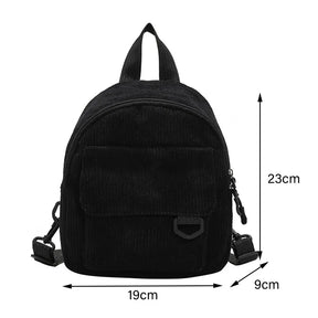 Mini mochila De Veludo Para Meninas Moda Minimalista Mochila Durável Com Alças Ajustável