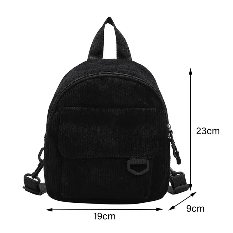 Mini mochila De Veludo Para Meninas Moda Minimalista Mochila Durável Com Alças Ajustável