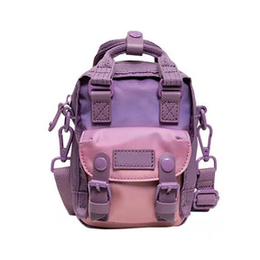 Mini Mochila Feminina Para Passeio Bolsa De Ombro Design Vintage Moda Retrô Casual