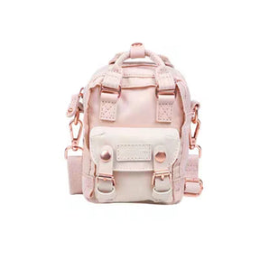 Mini Mochila Feminina Para Passeio Bolsa De Ombro Design Vintage Moda Retrô Casual