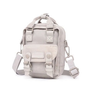 Mini Mochila Feminina Para Passeio Bolsa De Ombro Design Vintage Moda Retrô Casual