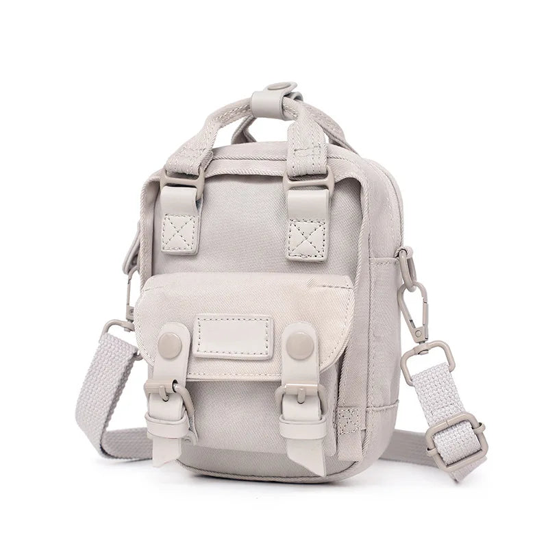 Mini Mochila Feminina Para Passeio Bolsa De Ombro Design Vintage Moda Retrô Casual