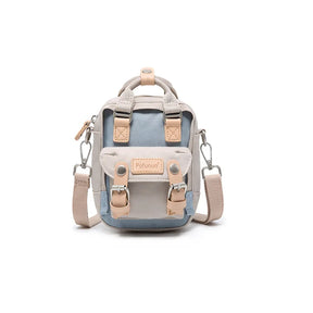 Mini Mochila Feminina Para Passeio Bolsa De Ombro Design Vintage Moda Retrô Casual