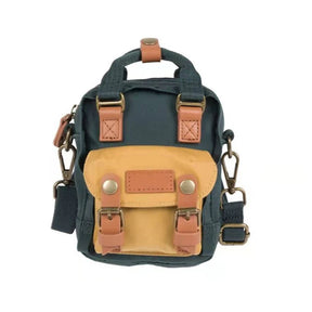 Mini Mochila Feminina Para Passeio Bolsa De Ombro Design Vintage Moda Retrô Casual