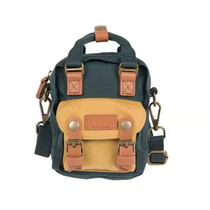 Mini Mochila Feminina Para Passeio Bolsa De Ombro Design Vintage Moda Retrô Casual