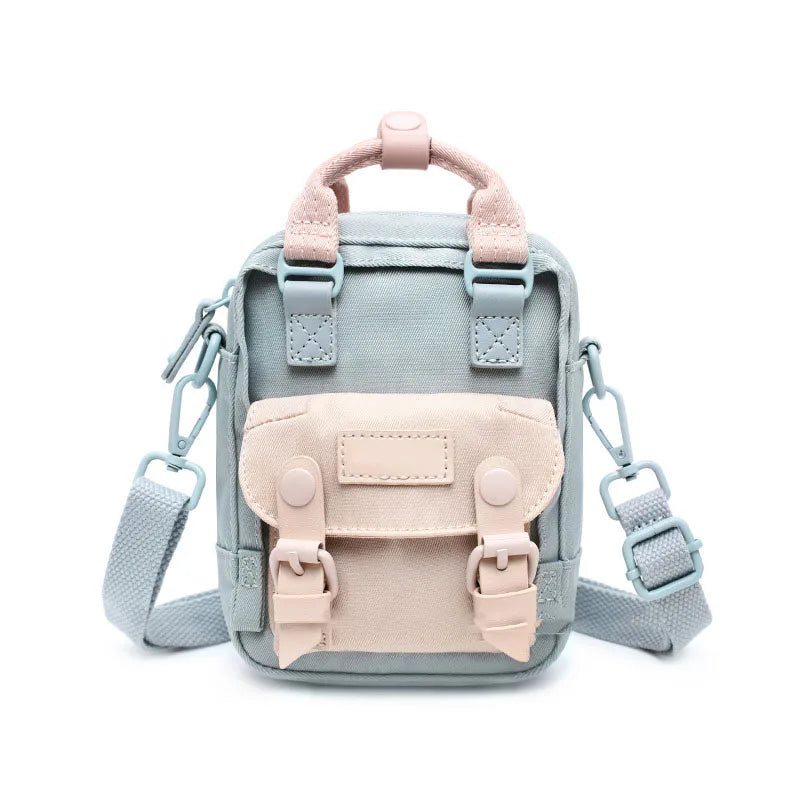 Mini Mochila Feminina Para Passeio Bolsa De Ombro Design Vintage Moda Retrô Casual