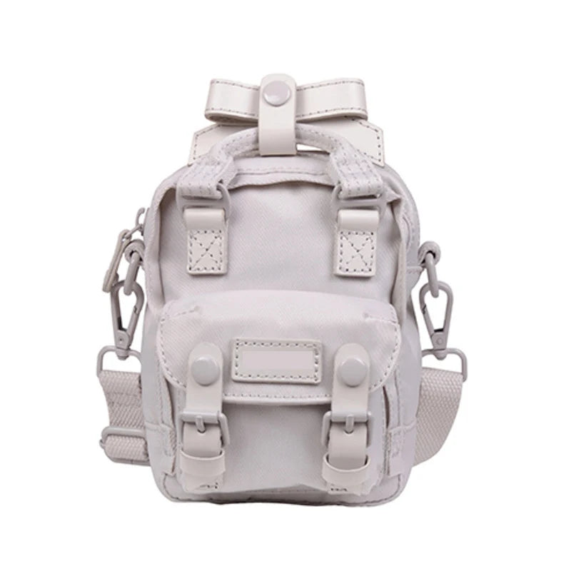 Mini Mochila Feminina Para Passeio Bolsa De Ombro Design Vintage Moda Retrô Casual