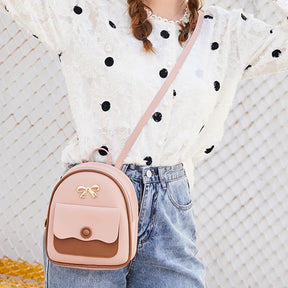 Mini Mochila Multifuncional Para Meninas Bolsa Para Lazer Moda Casual