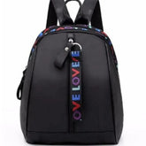 Mochila Para Passeio De Ombro Com Estampa de Letras Para Meninas bolsa Versátil Design Casual