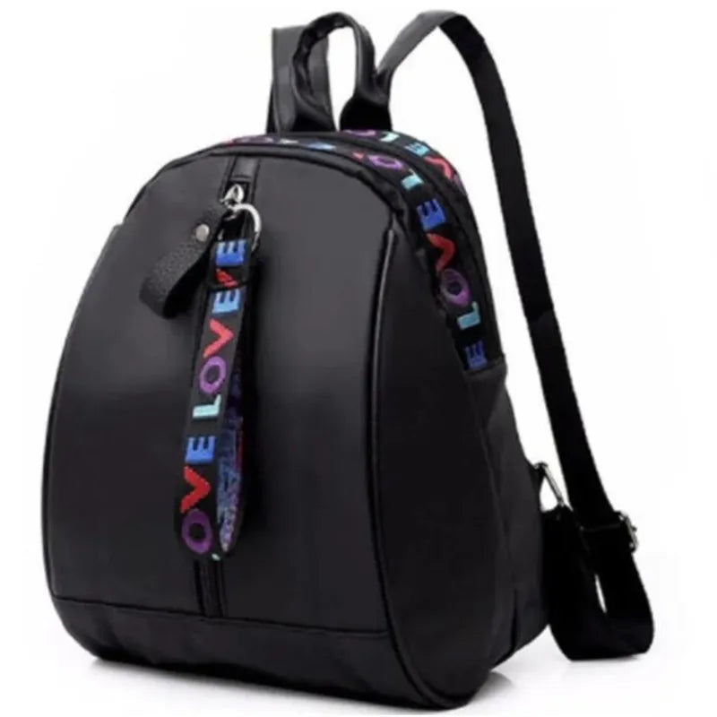 Mochila Para Passeio De Ombro Com Estampa de Letras Para Meninas bolsa Versátil Design Casual