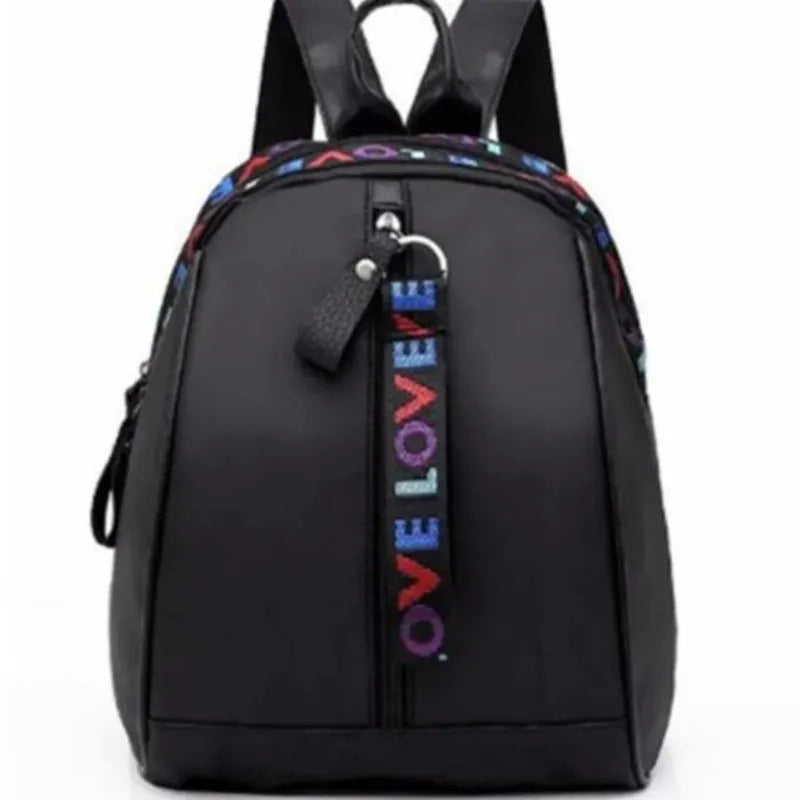 Mochila Para Passeio De Ombro Com Estampa de Letras Para Meninas bolsa Versátil Design Casual