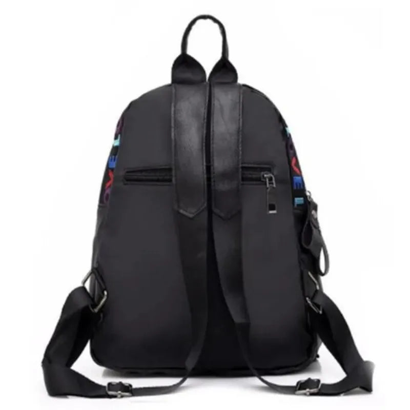 Mochila Para Passeio De Ombro Com Estampa de Letras Para Meninas bolsa Versátil Design Casual