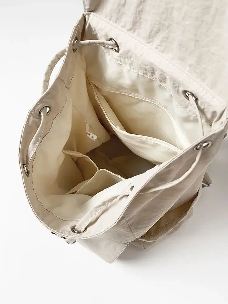 Mochila ultra leve de nylon feminina mochila casual para estudantes mala leve de lazer