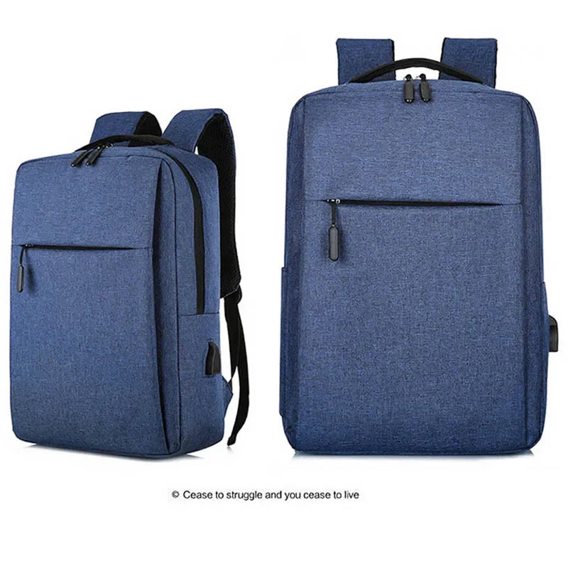 Mochila De Viagem Com Carregamento USB Para Homens E Para Mulheres Bolsa Anti- roubo Design Quadrado