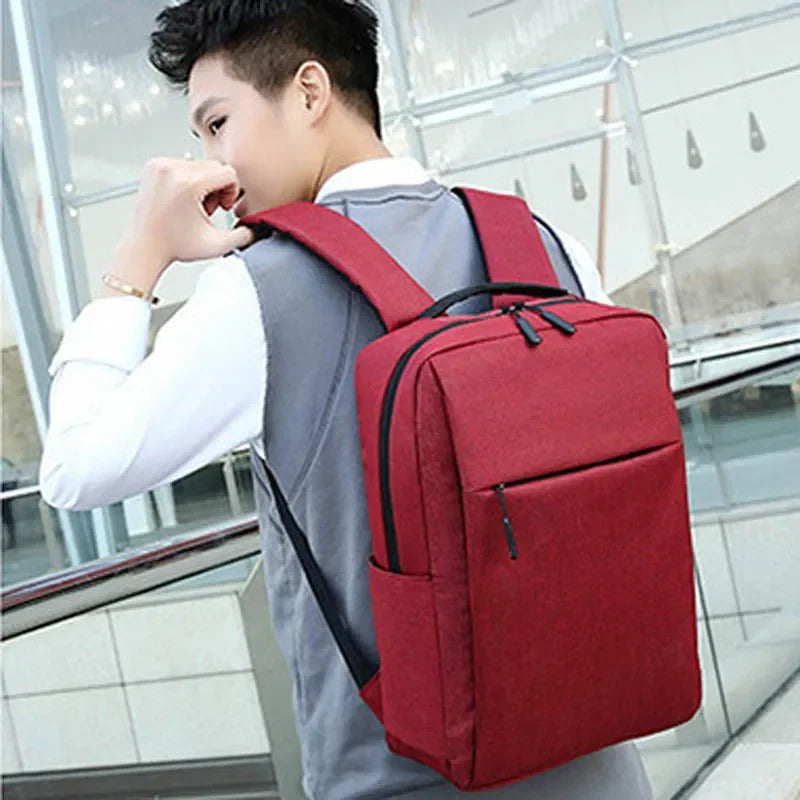 Mochila De Viagem Com Carregamento USB Para Homens E Para Mulheres Bolsa Anti- roubo Design Quadrado