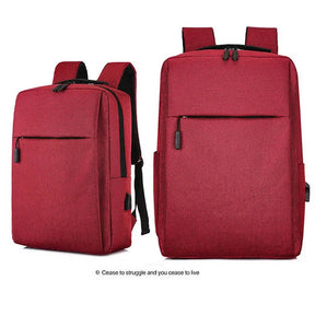 Mochila De Viagem Com Carregamento USB Para Homens E Para Mulheres Bolsa Anti- roubo Design Quadrado