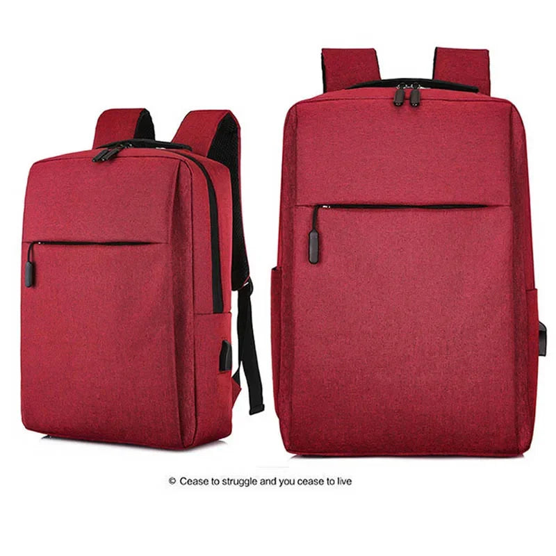 Mochila De Viagem Com Carregamento USB Para Homens E Para Mulheres Bolsa Anti- roubo Design Quadrado