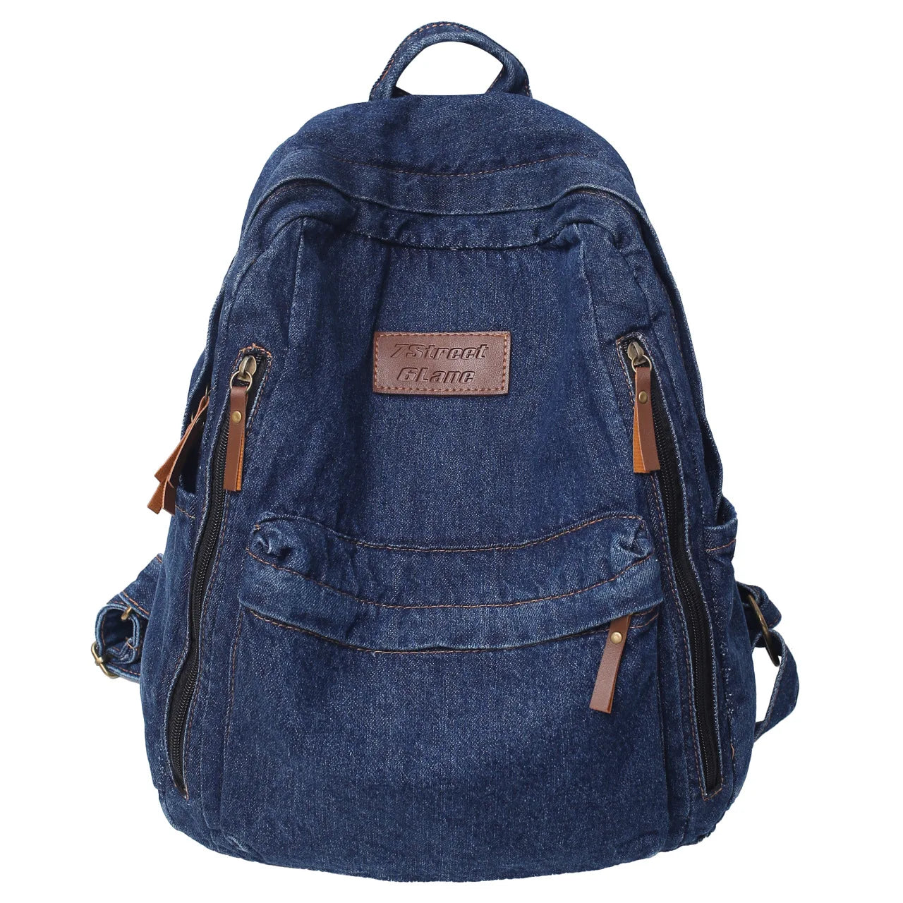 Mochila Jeans Para Mulheres Viagem Faculdade Bolsa Casual Versátil Moda Vintage