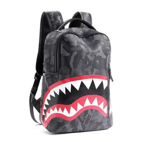 Mochila Escolar Xadrez Masculina Para Laptop Faculdade Design Tubarão Mochila De Alta Qualidade