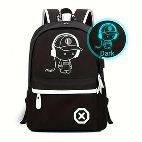 Mochila Multifuncional Luminuos Para Homens Mochila Escolar Casual