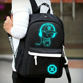 Mochila Multifuncional Luminuos Para Homens Mochila Escolar Casual