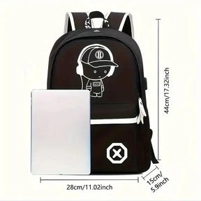 Mochila Multifuncional Luminuos Para Homens Mochila Escolar Casual