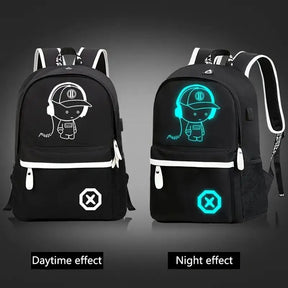 Mochila Multifuncional Luminuos Para Homens Mochila Escolar Casual