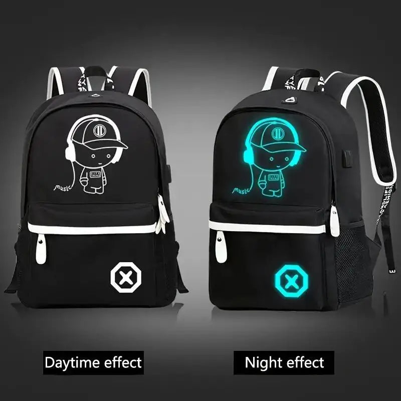 Mochila Multifuncional Luminuos Para Homens Mochila Escolar Casual