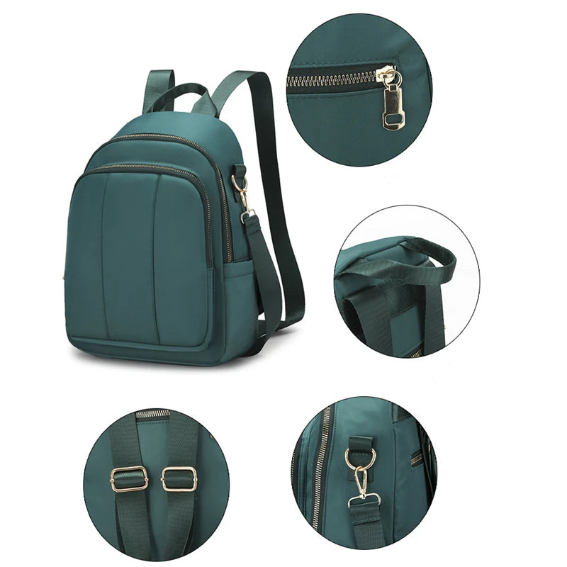 Mochila De Ombro Para Mulheres Com Alça Tripla Bolsa Impermeável Casual